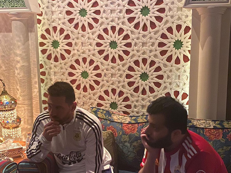 تركي آل الشيخ يستقبل النجم ميسي